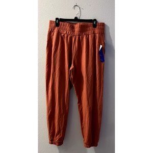 Joy Lab 7/8 Length Elastic Bottom Joggers RedWood Women's Size Large
